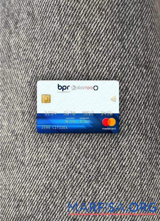 Downloadable Rwanda BPR bank mastercard photolook front sample